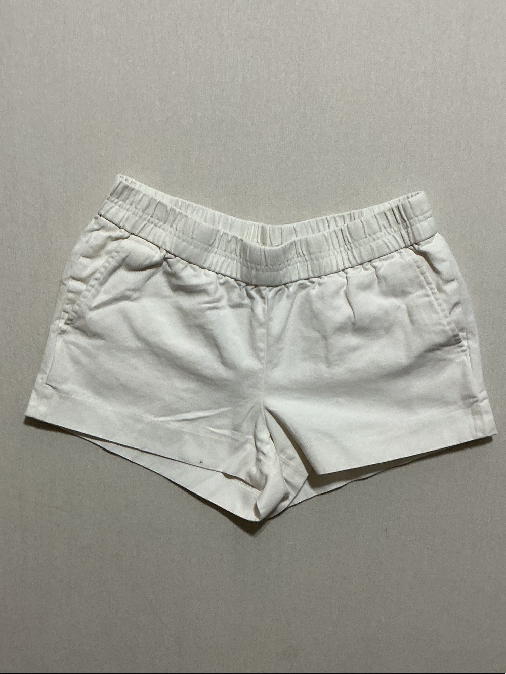 J. Crew Cream Elastic-Waist Casual Athletic Shorts